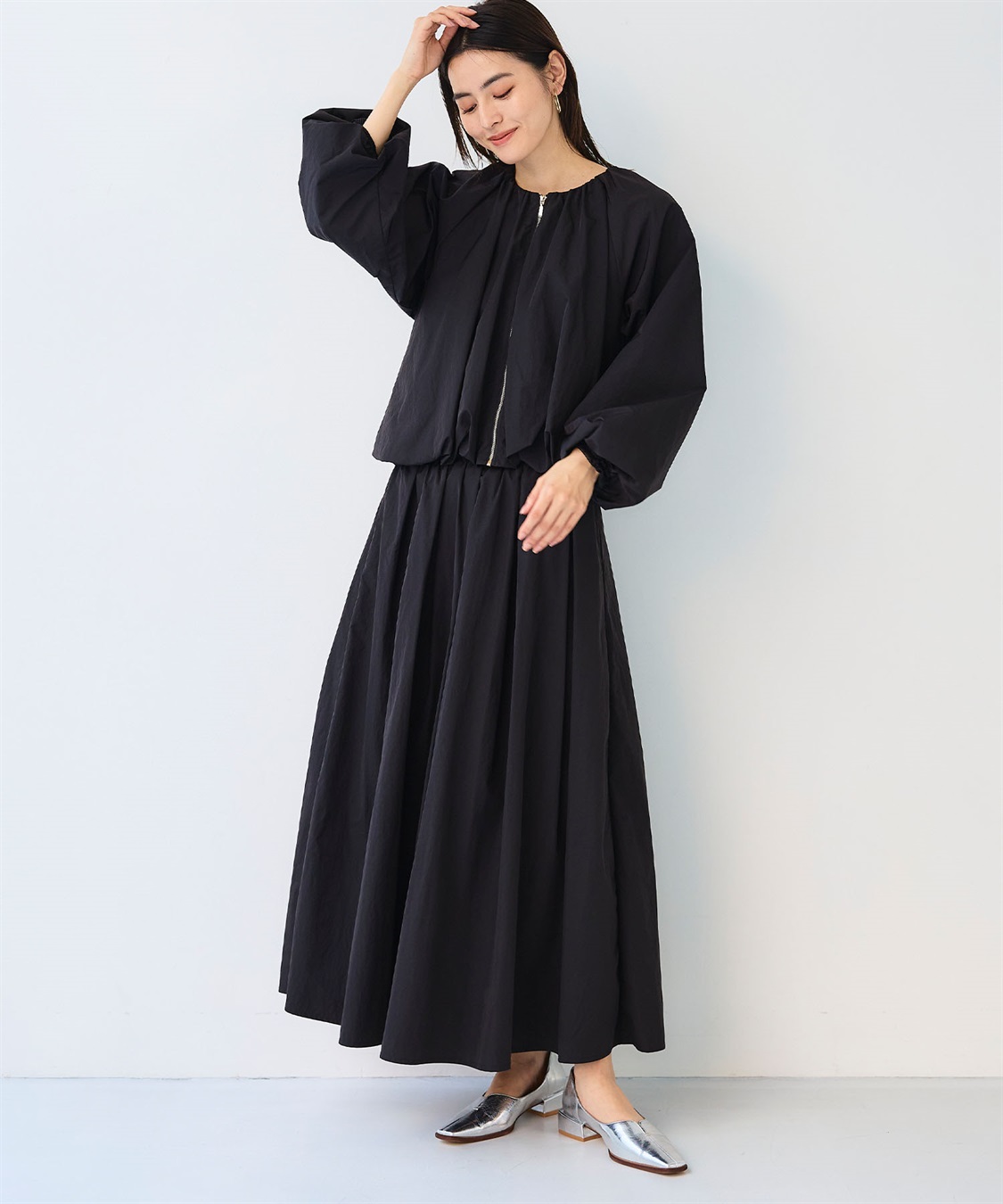 CROSS FUNCTION 《撥水》アクティかる ブライトナイロン撥水バルーンブルゾン_sub_22