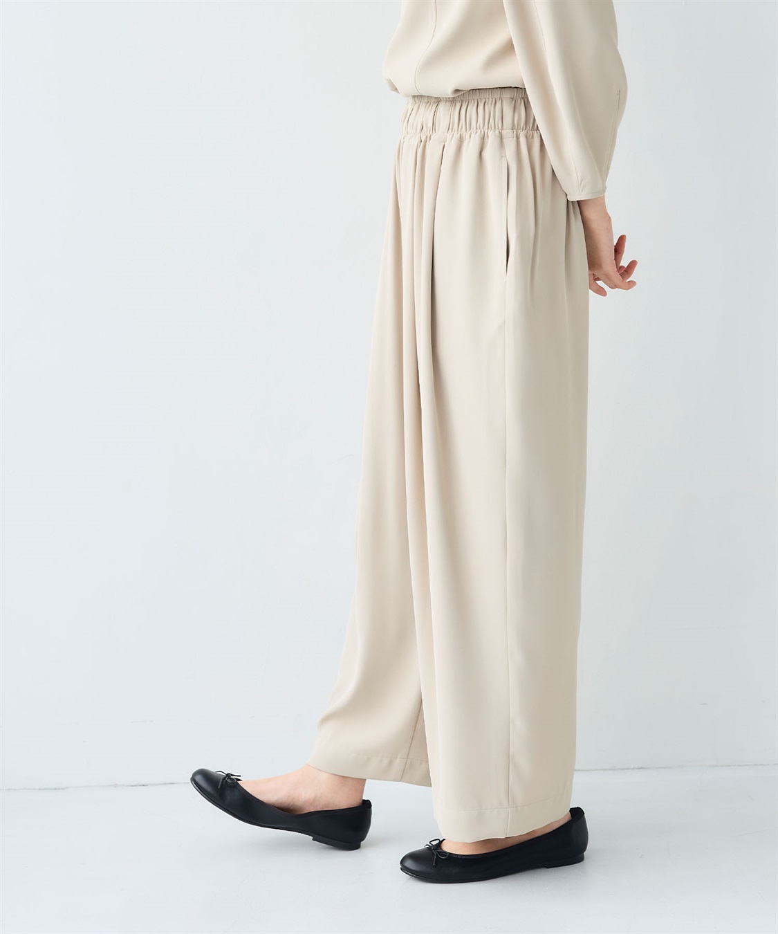 CROSS FUNCTION 《シワになりにくい》サマ美え バックサテンツイルワイドイージーパンツ_sub_11