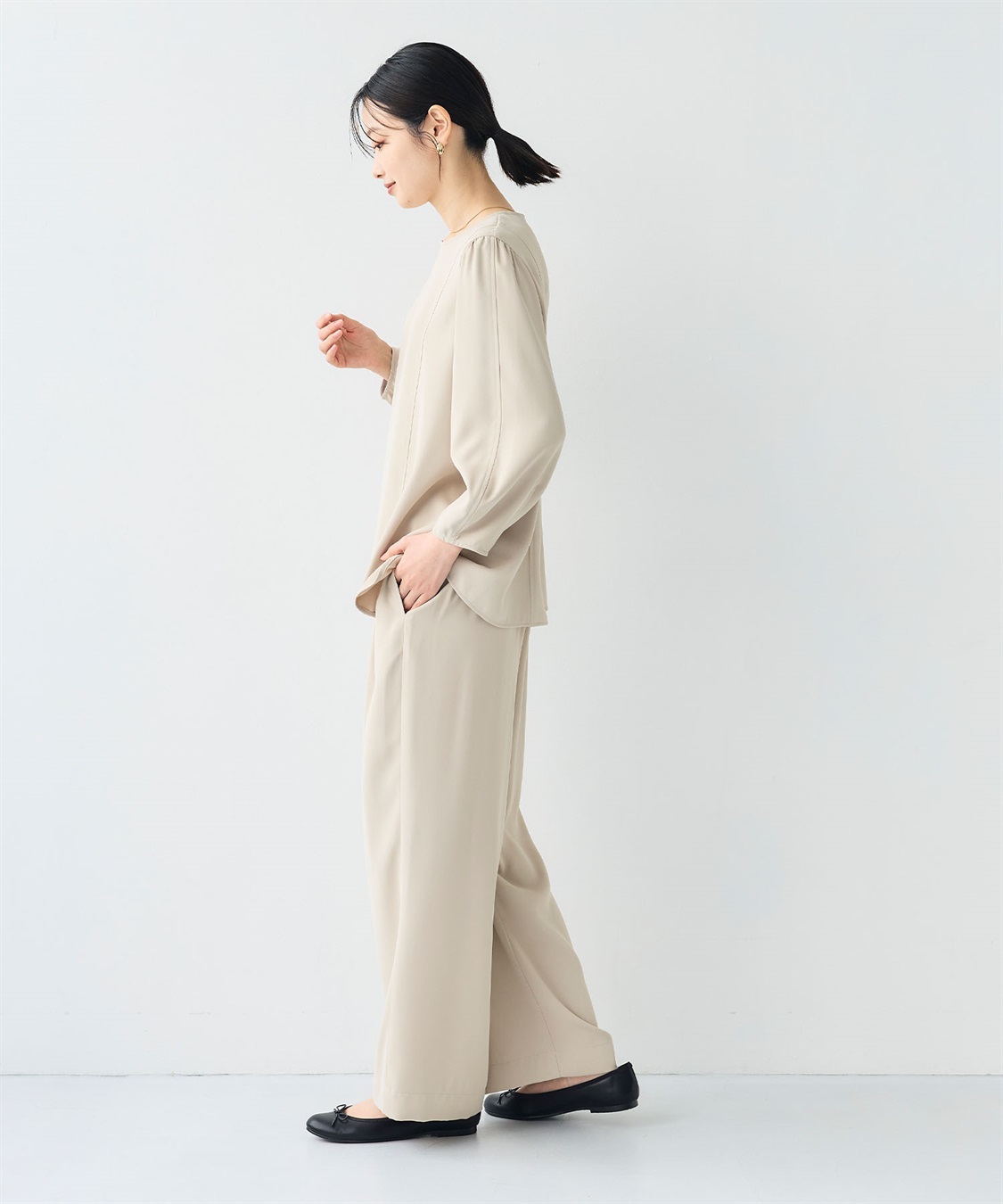 CROSS FUNCTION 《シワになりにくい》サマ美え バックサテンツイルワイドイージーパンツ_sub_19