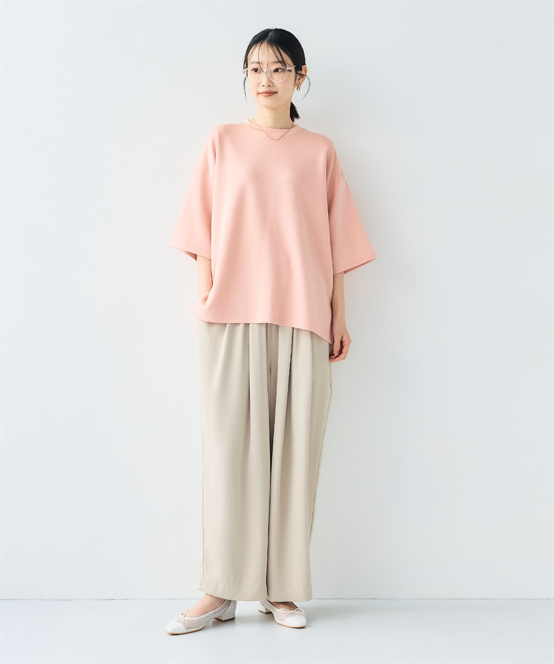 CROSS FUNCTION 《シワになりにくい》サマ美え バックサテンツイルワイドイージーパンツ_sub_20