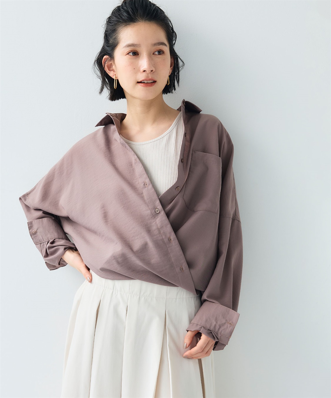 CROSS FUNCTION 《UV/洗える》サマ美え 2wayカシュクールシャツ_sub_3