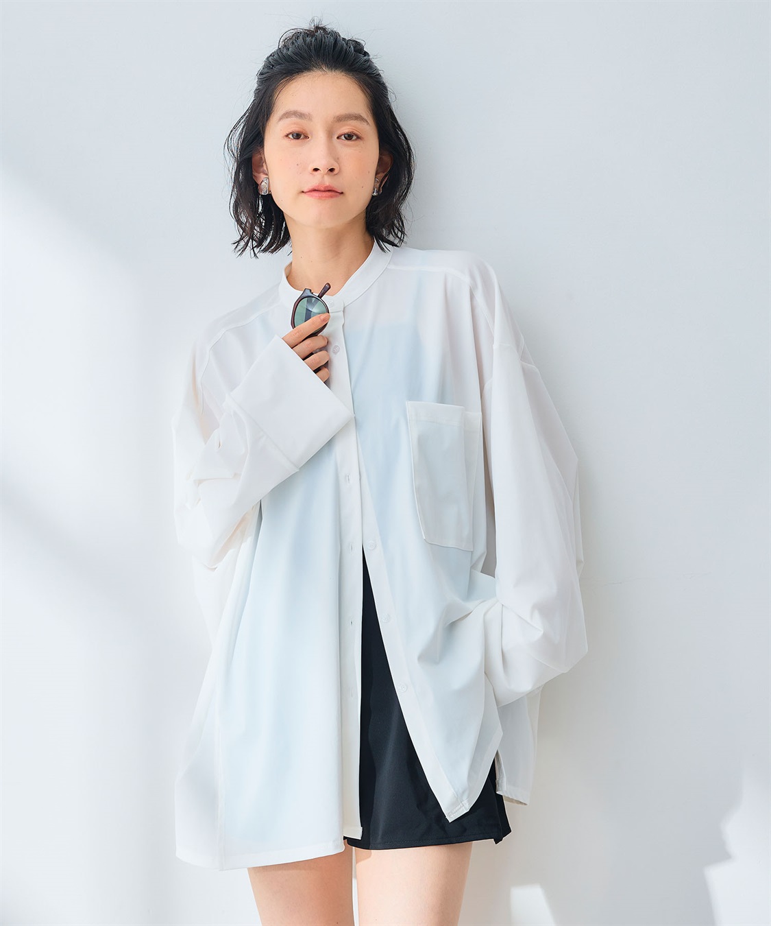 CROSS FUNCTION 《UV》エブ楽 ラッシュガードオーバーサイズシャツ_sub_1