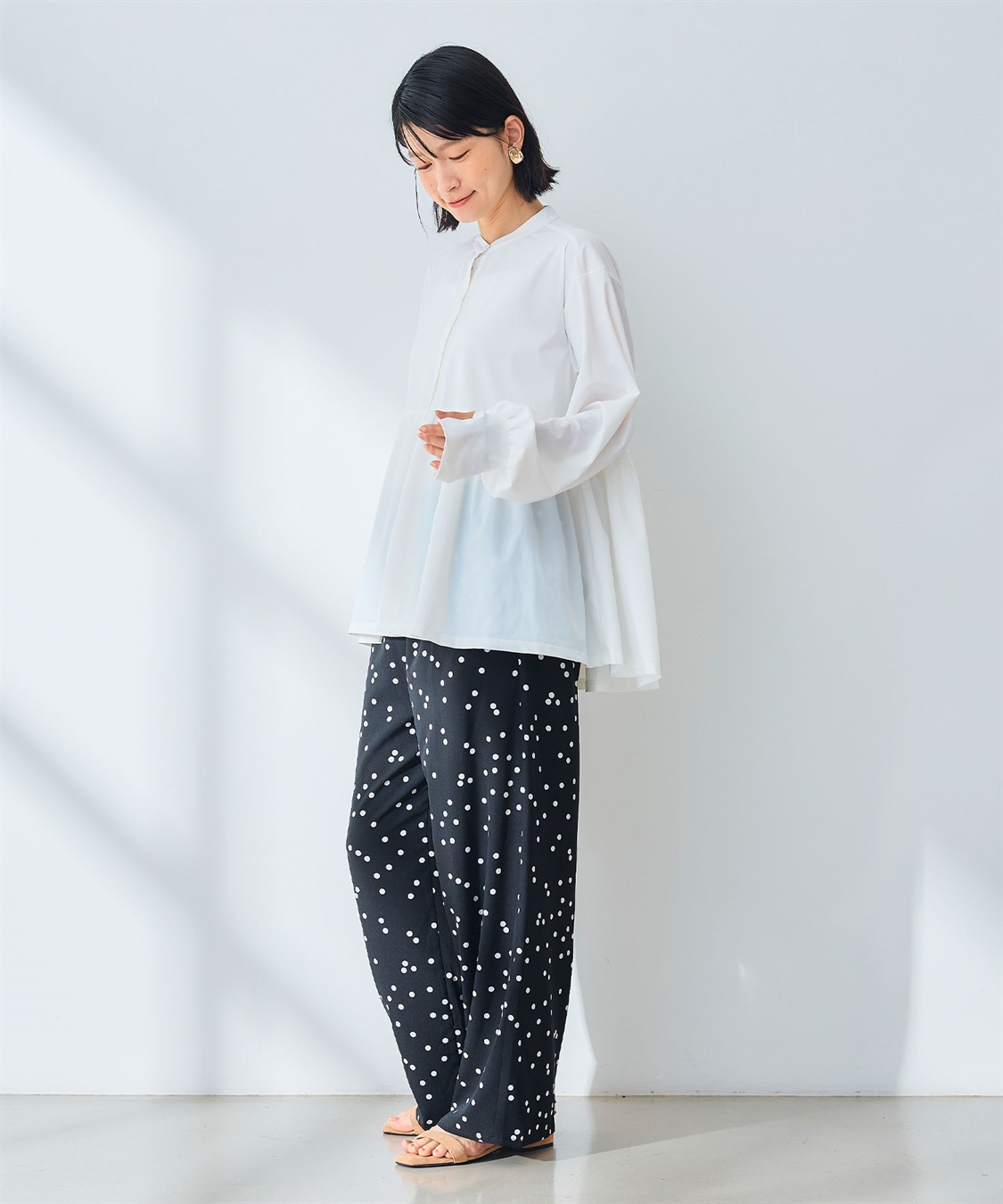 CROSS FUNCTION 《UV》エブ楽 ラッシュガードギャザーペプラムブラウス_sub_6