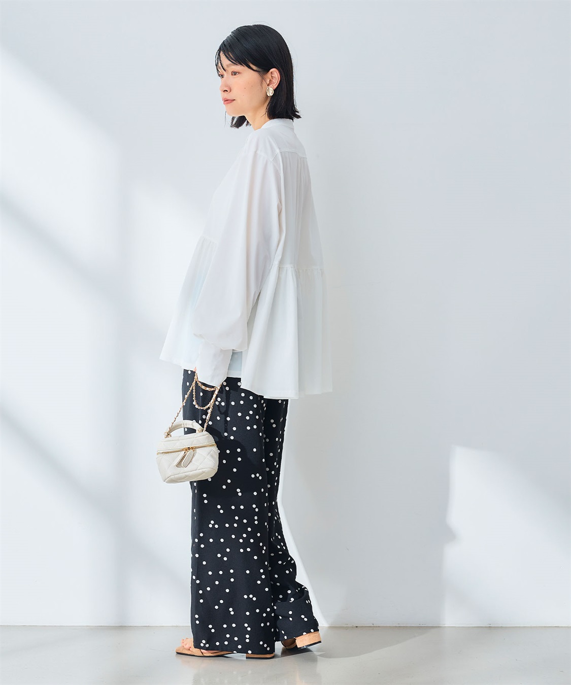 CROSS FUNCTION 《UV》エブ楽 ラッシュガードギャザーペプラムブラウス_sub_7