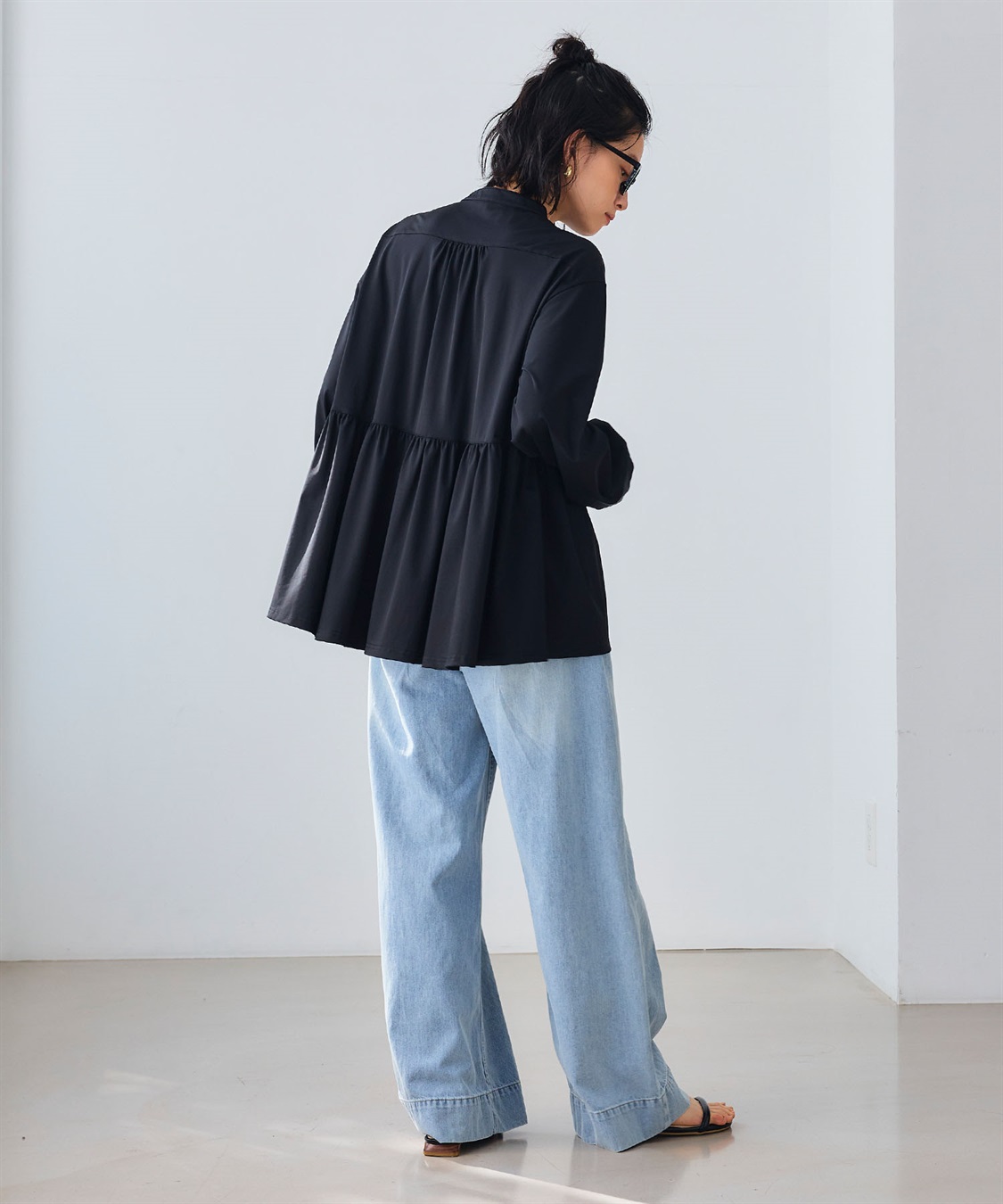 CROSS FUNCTION 《UV》エブ楽 ラッシュガードギャザーペプラムブラウス_sub_22