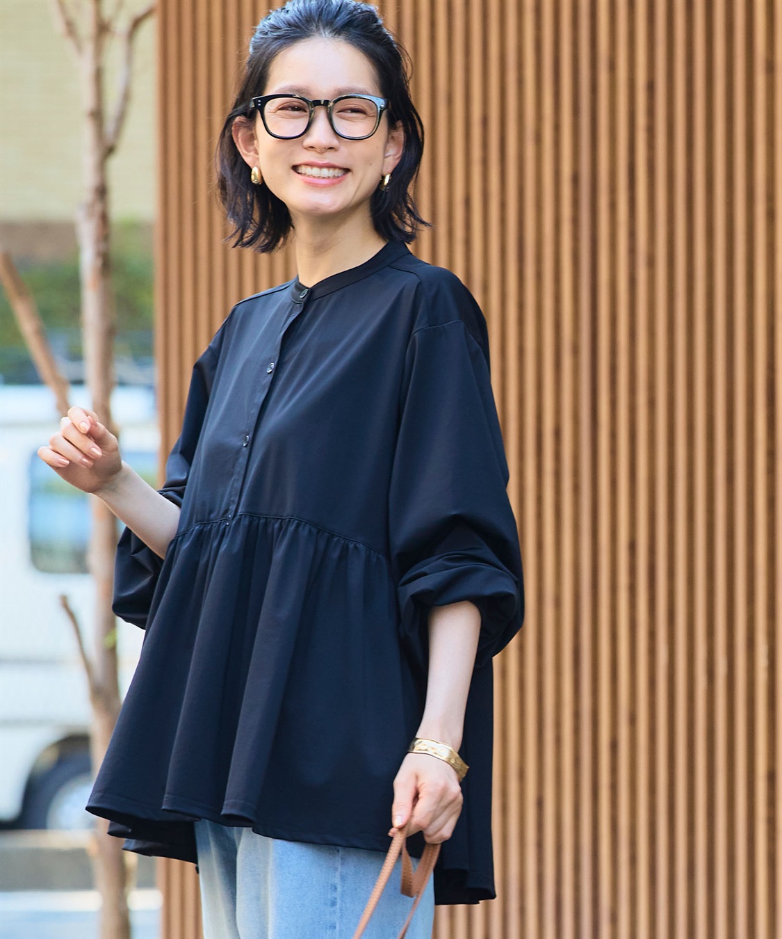 CROSS FUNCTION 《UV》エブ楽 ラッシュガードギャザーペプラムブラウス_sub_24