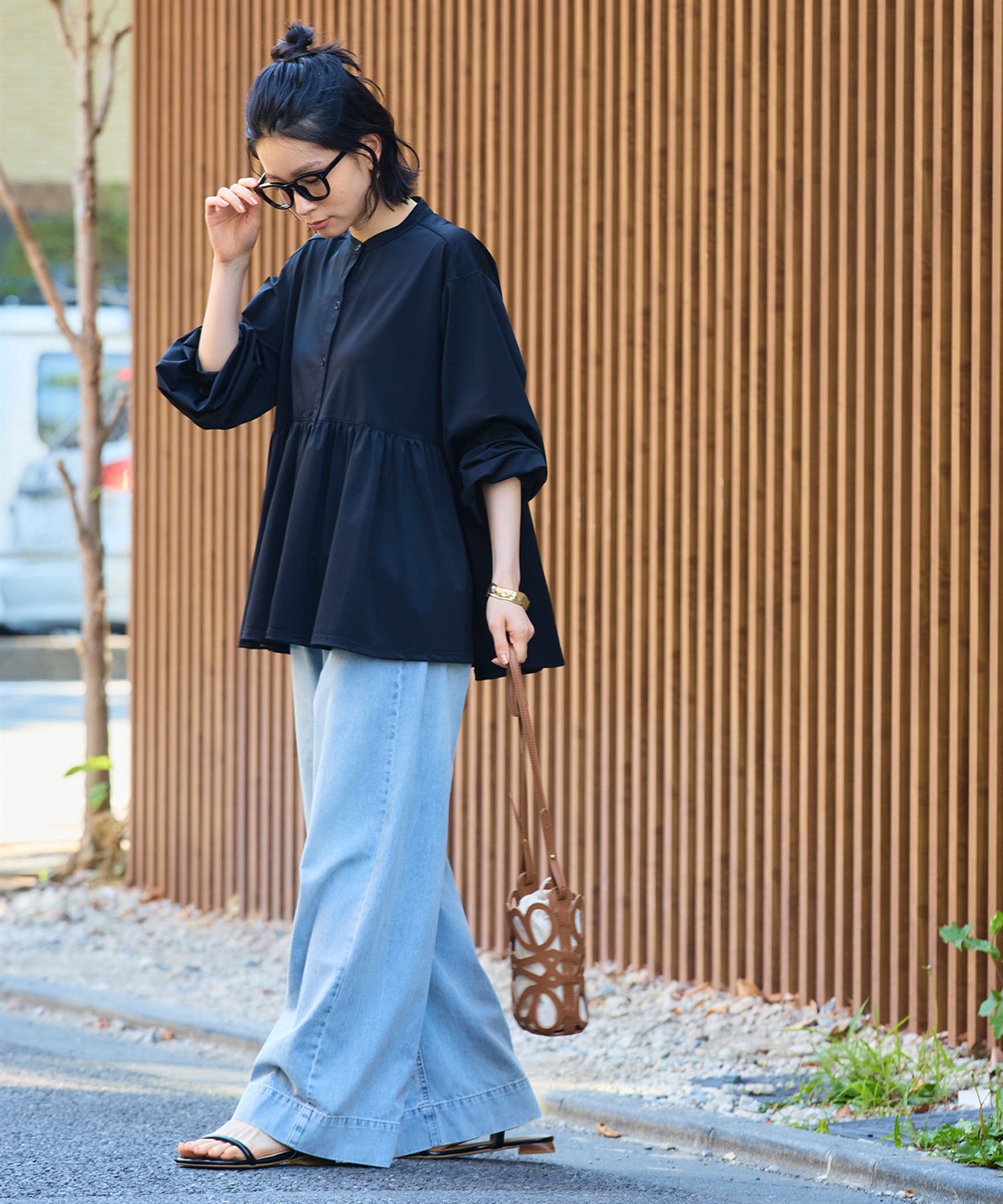 CROSS FUNCTION 《UV》エブ楽 ラッシュガードギャザーペプラムブラウス_sub_26