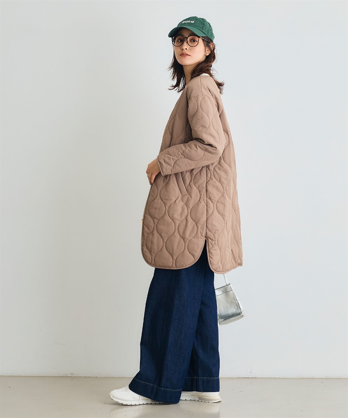 CROSS FUNCTION 《撥水》エブ楽 ノーカラーキルティングコート_sub_10