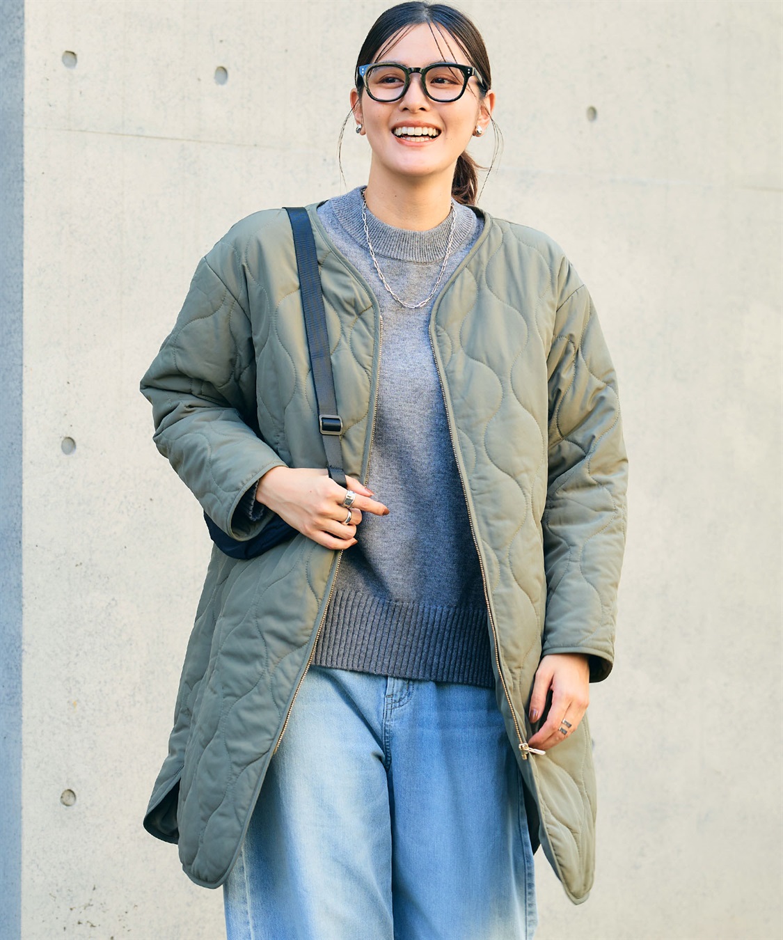 CROSS FUNCTION 《撥水》エブ楽 ノーカラーキルティングコート_sub_14