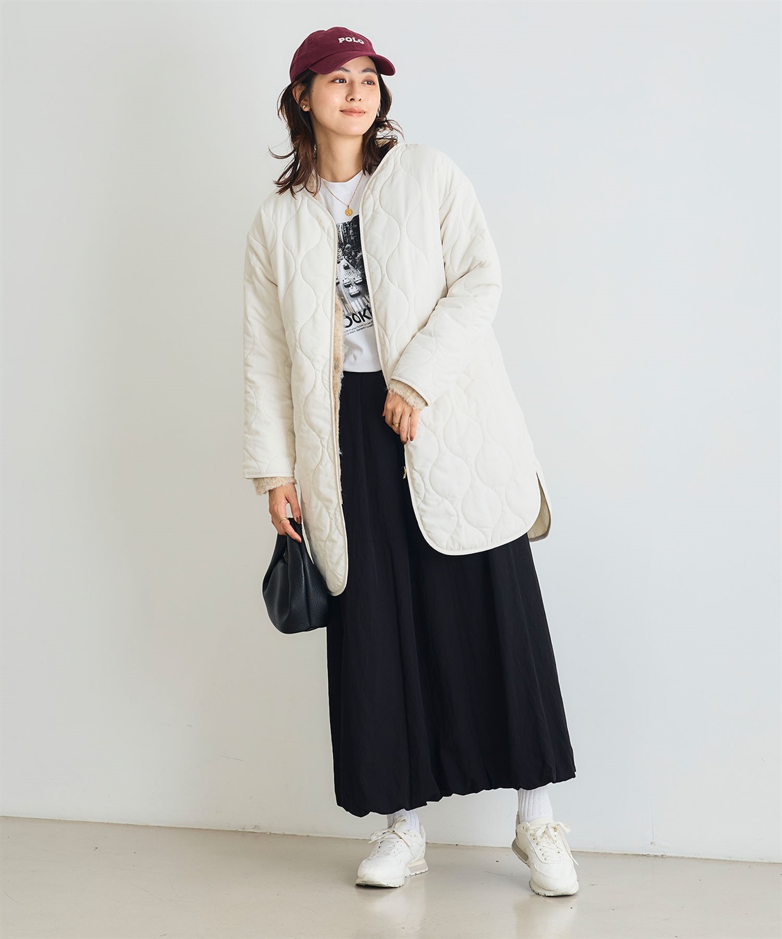 CROSS FUNCTION 《撥水》エブ楽 ノーカラーキルティングコート_sub_24