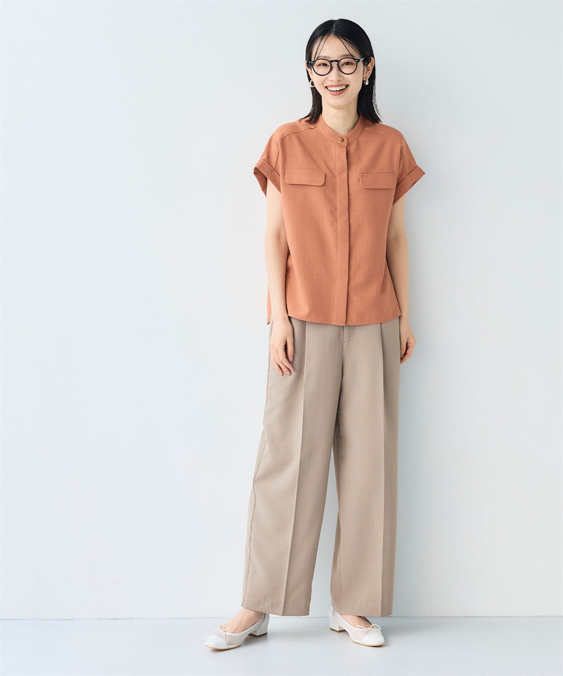 CROSS FUNCTION 《シワになりにくい》サマナチュラリネンライクセンタープレスワイドパンツ_sub_14