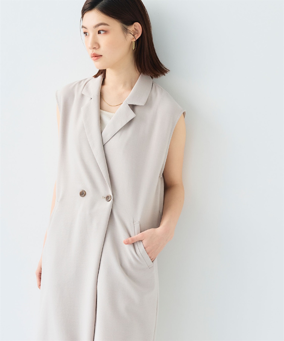 CROSS FUNCTION 《シワになりにくい》サマナチュラ リネンライクテーラードジャンプスーツ_sub_10