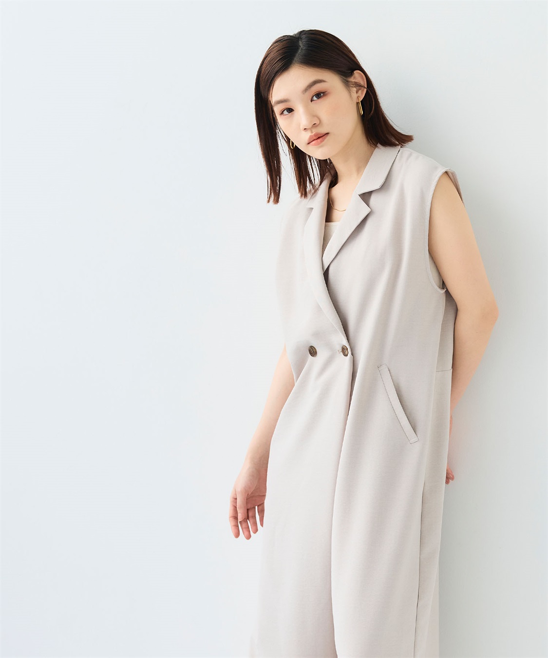 CROSS FUNCTION 《シワになりにくい》サマナチュラ リネンライクテーラードジャンプスーツ_sub_11