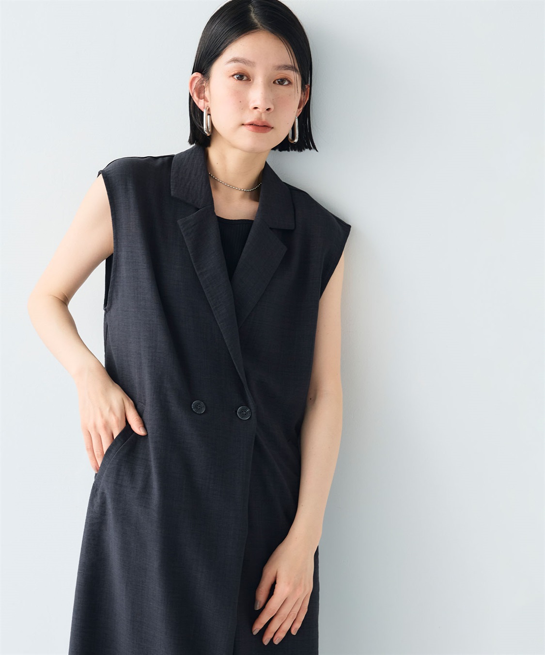 CROSS FUNCTION 《シワになりにくい》サマナチュラ リネンライクテーラードジャンプスーツ_sub_16