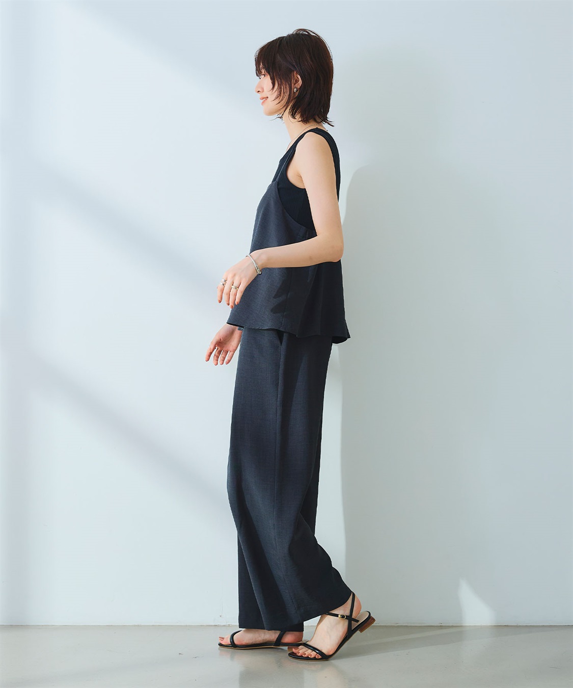 CROSS FUNCTION 《シワになりにくい》サマナチュラ リネンライクキャミサロペット_sub_8