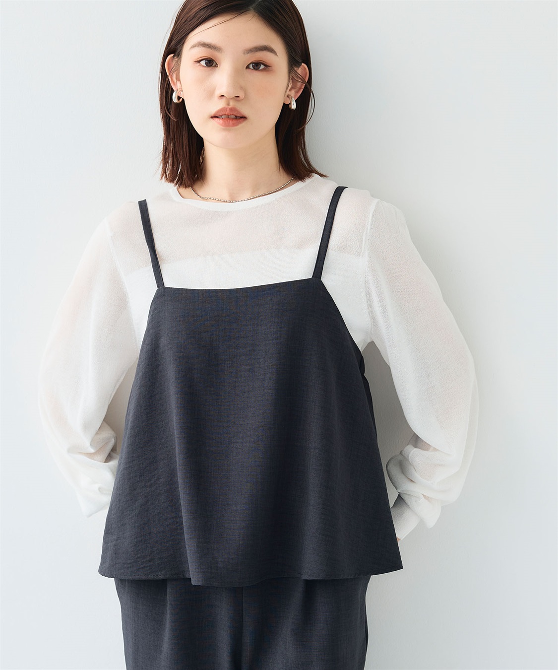 CROSS FUNCTION 《シワになりにくい》サマナチュラ リネンライクキャミサロペット_sub_15