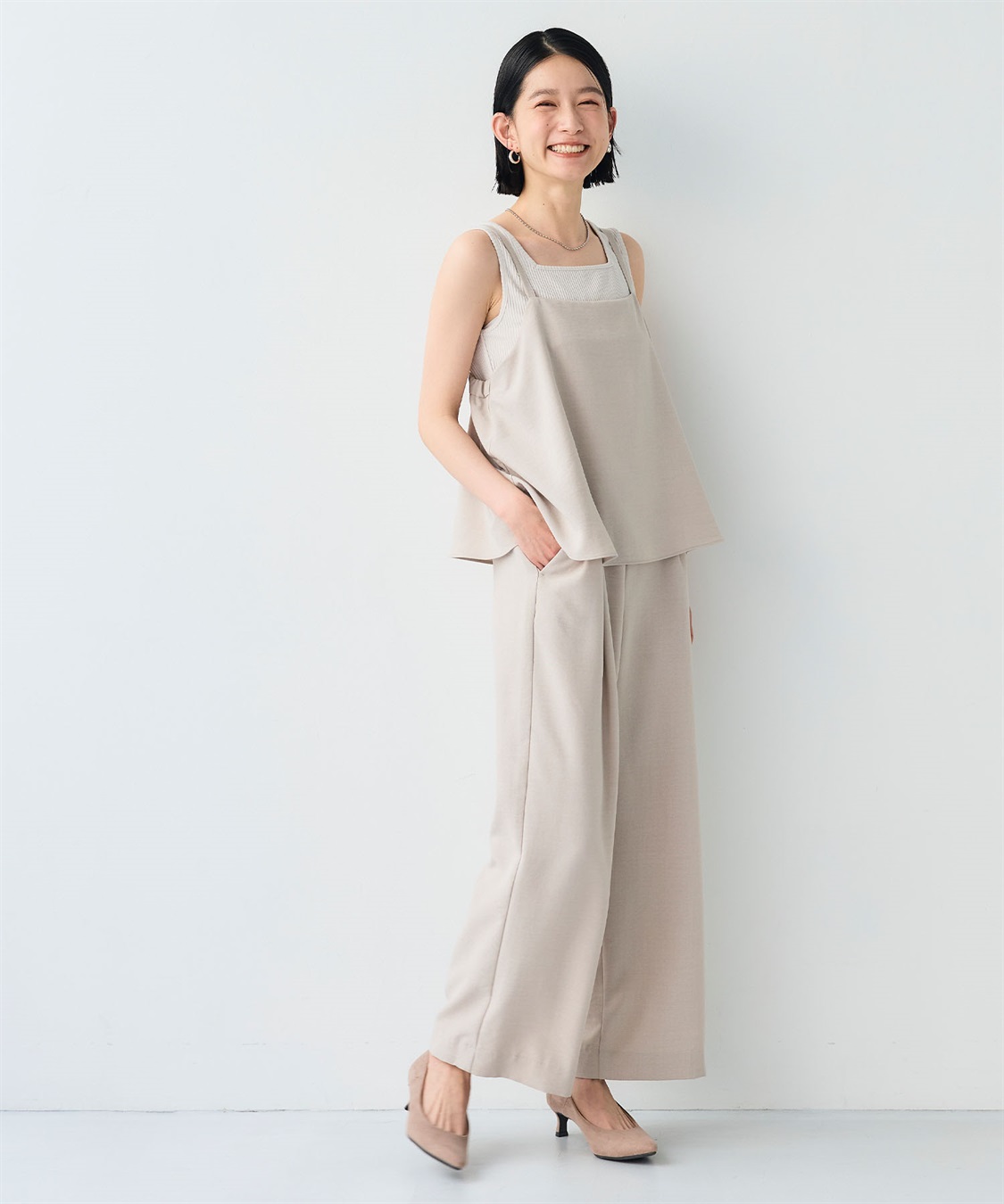 CROSS FUNCTION 《シワになりにくい》サマナチュラ リネンライクキャミサロペット_sub_17