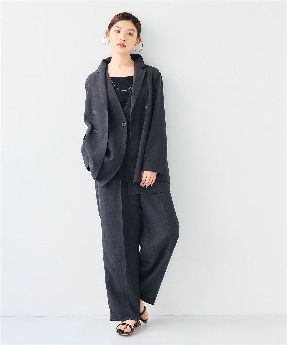 CROSS FUNCTION 《シワになりにくい》サマナチュラ リネンライクテーラードジャケット_sub_11