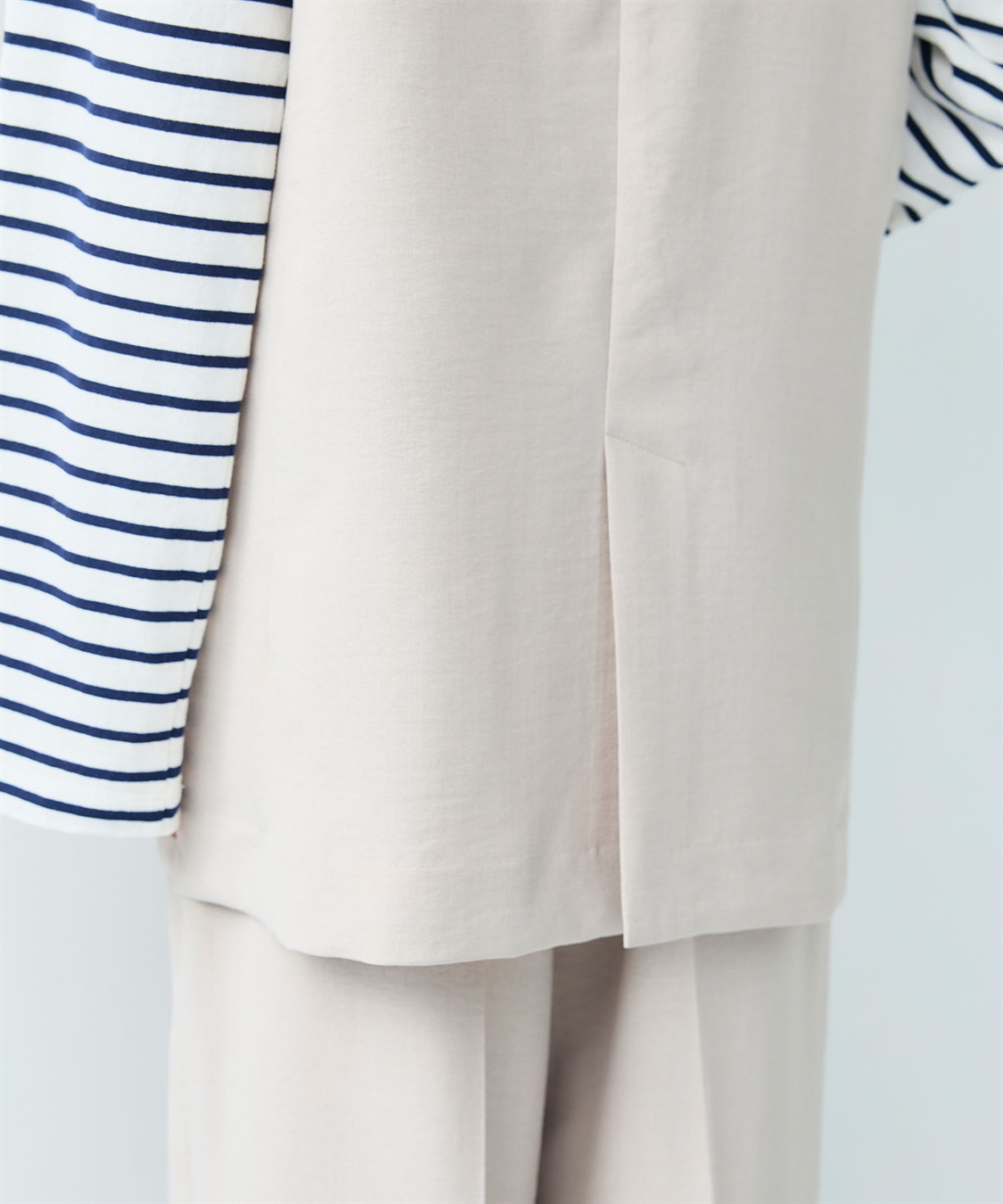 CROSS FUNCTION 《シワになりにくい》サマナチュラ リネンライクノーカラーVネックジレ_sub_26