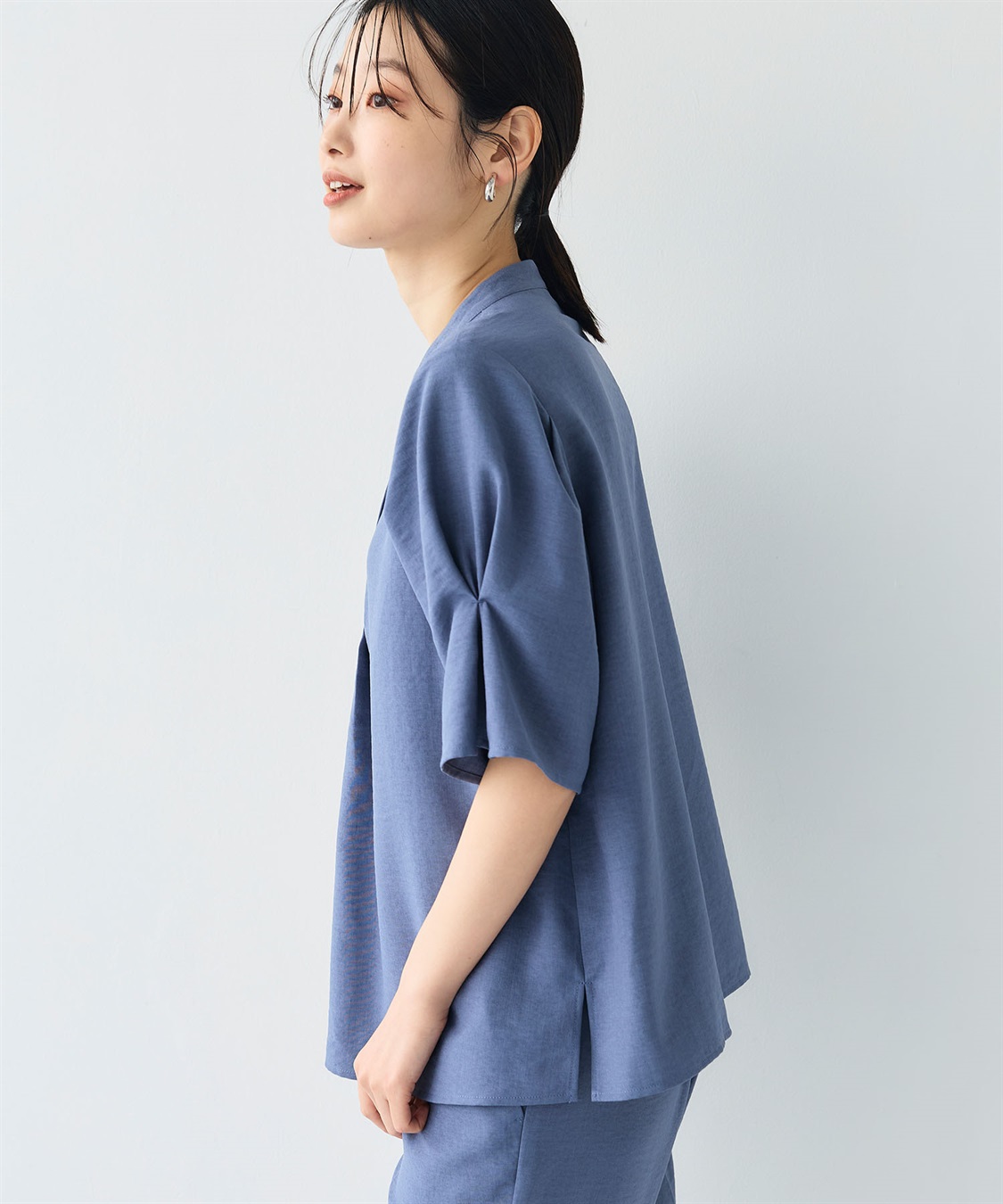 CROSS FUNCTION 《シワになりにくい》サマナチュラ リネンライクスキッパーブラウス_sub_10