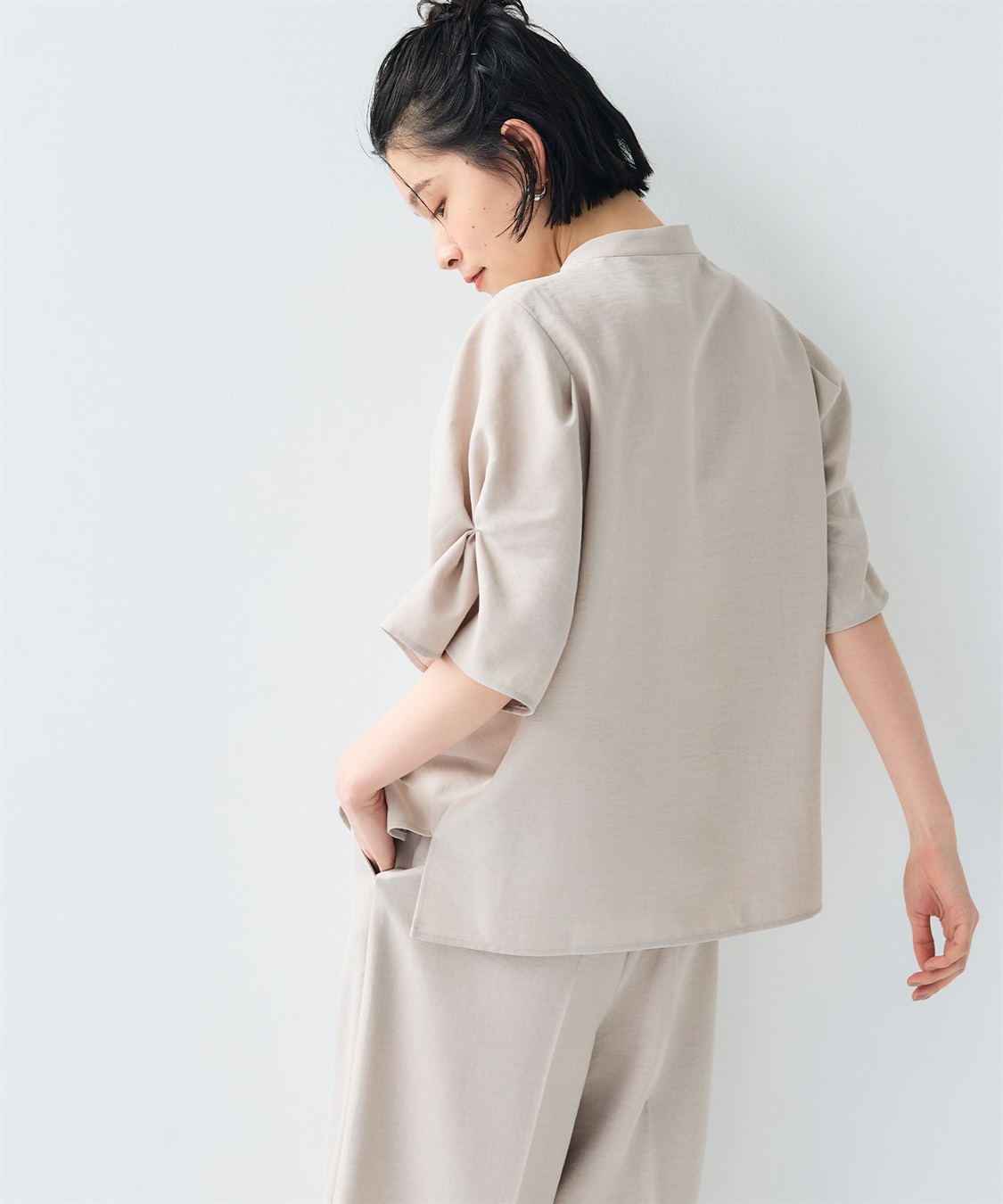 CROSS FUNCTION 《シワになりにくい》サマナチュラ リネンライクスキッパーブラウス_sub_15