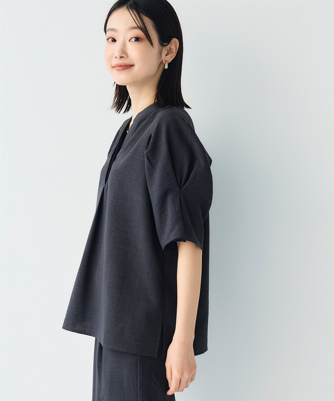 CROSS FUNCTION 《シワになりにくい》サマナチュラ リネンライクスキッパーブラウス_sub_20