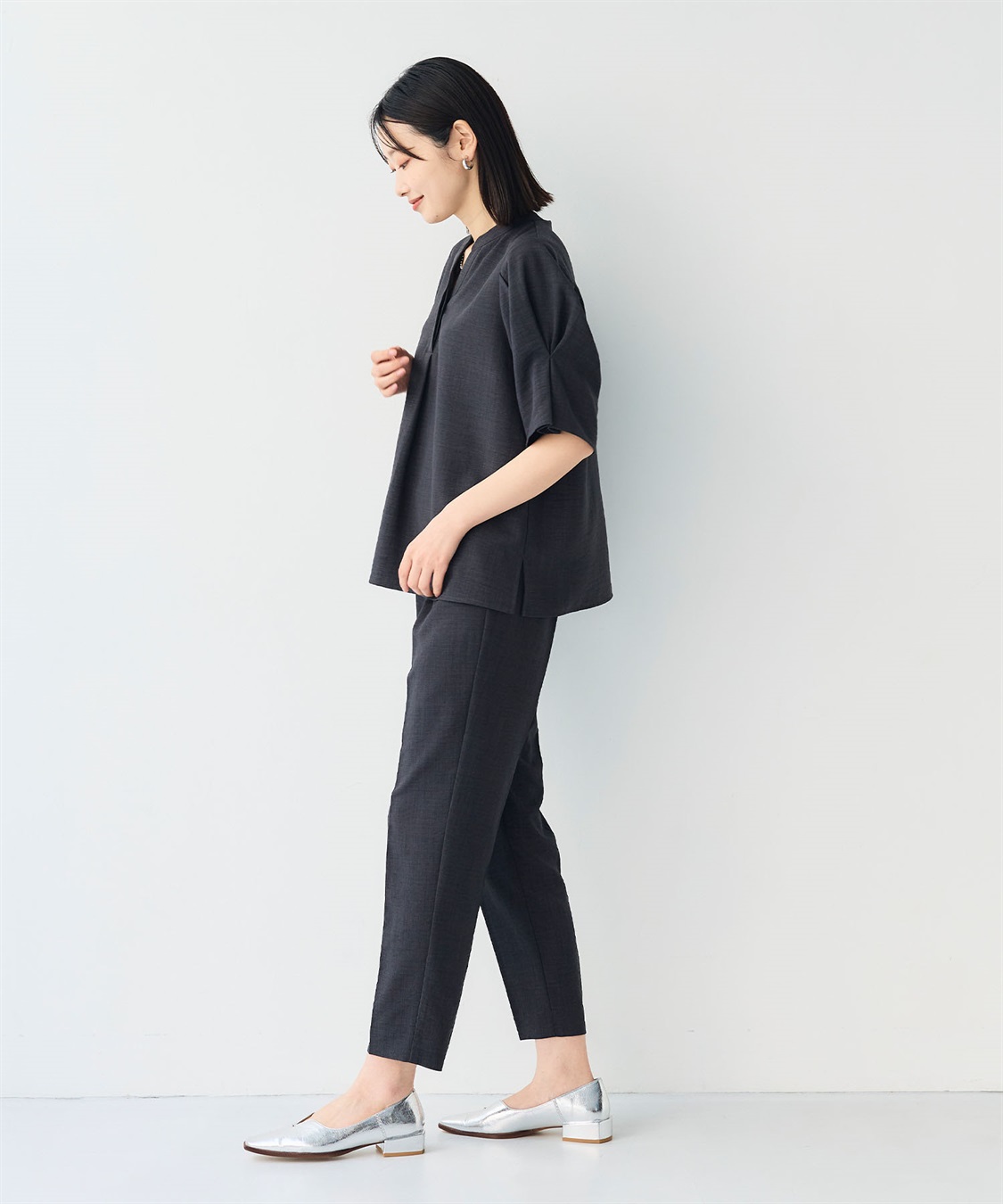 CROSS FUNCTION 《シワになりにくい》サマナチュラ リネンライクスキッパーブラウス_sub_25