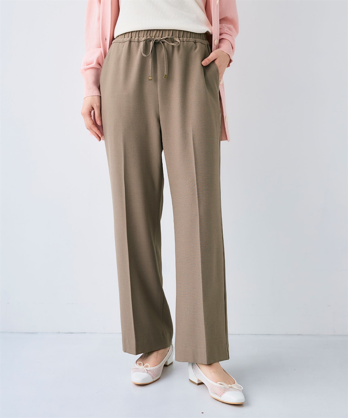 CROSS FUNCTION 《シワになりにくい》エブ楽 リネンライクイージーワイドフレアパンツ_sub_14