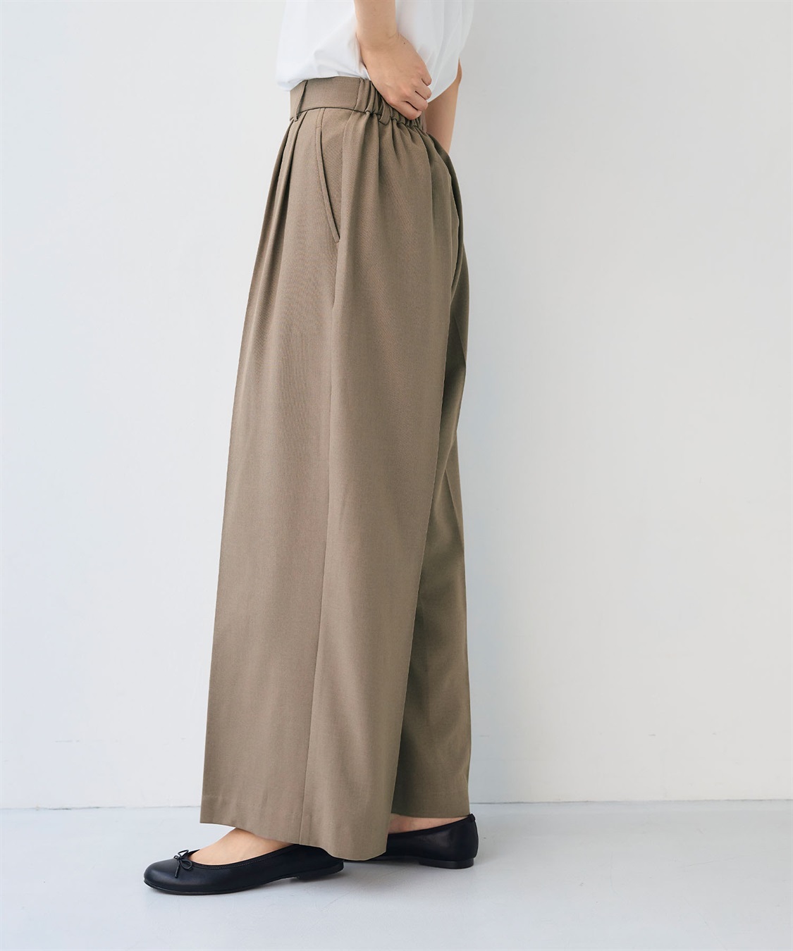 CROSS FUNCTION 《シワになりにくい》エブ楽 リネンライクセンタープレスイージーワイドパンツ_sub_9