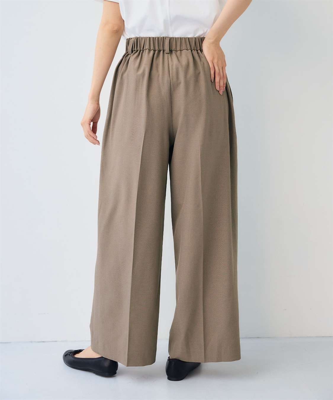 CROSS FUNCTION 《シワになりにくい》エブ楽 リネンライクセンタープレスイージーワイドパンツ_sub_10