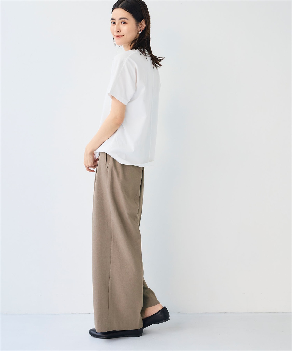 CROSS FUNCTION 《シワになりにくい》エブ楽 リネンライクセンタープレスイージーワイドパンツ_sub_14