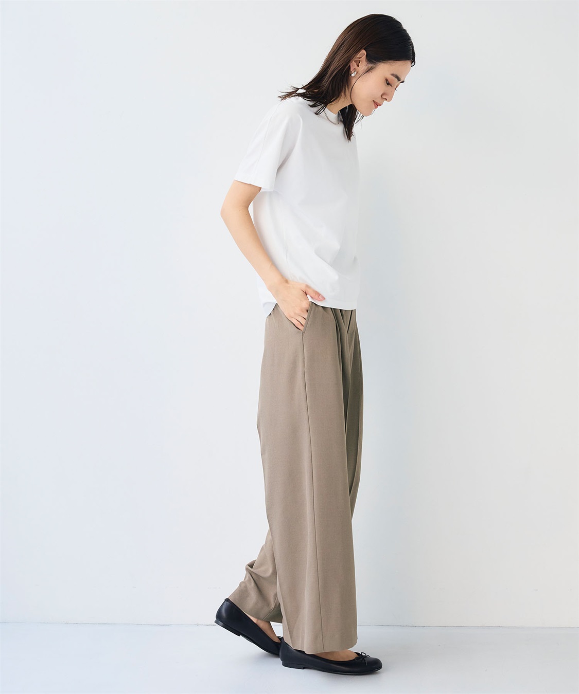 CROSS FUNCTION 《シワになりにくい》エブ楽 リネンライクセンタープレスイージーワイドパンツ_sub_15