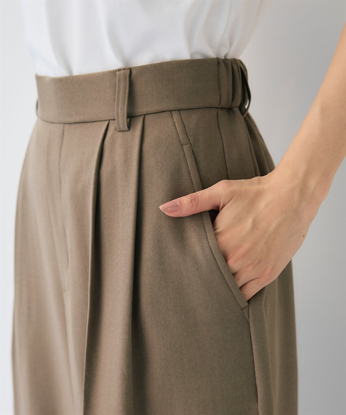 CROSS FUNCTION 《シワになりにくい》エブ楽 リネンライクセンタープレスイージーワイドパンツ_sub_25