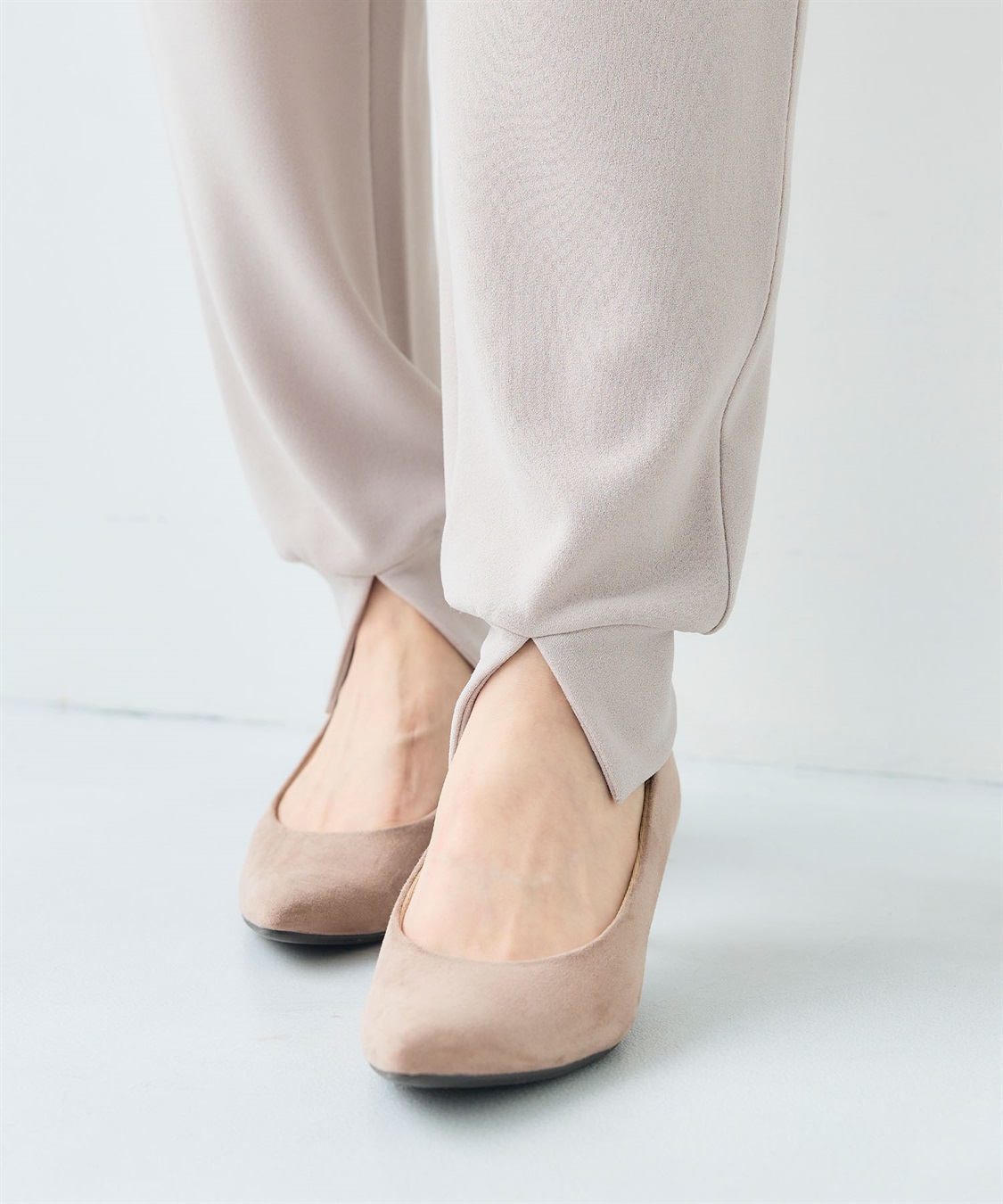 CROSS FUNCTION 《シワになりにくい》【セットアップ】サマ美え カットジョーゼット前スリットジョガーパンツ_sub_12