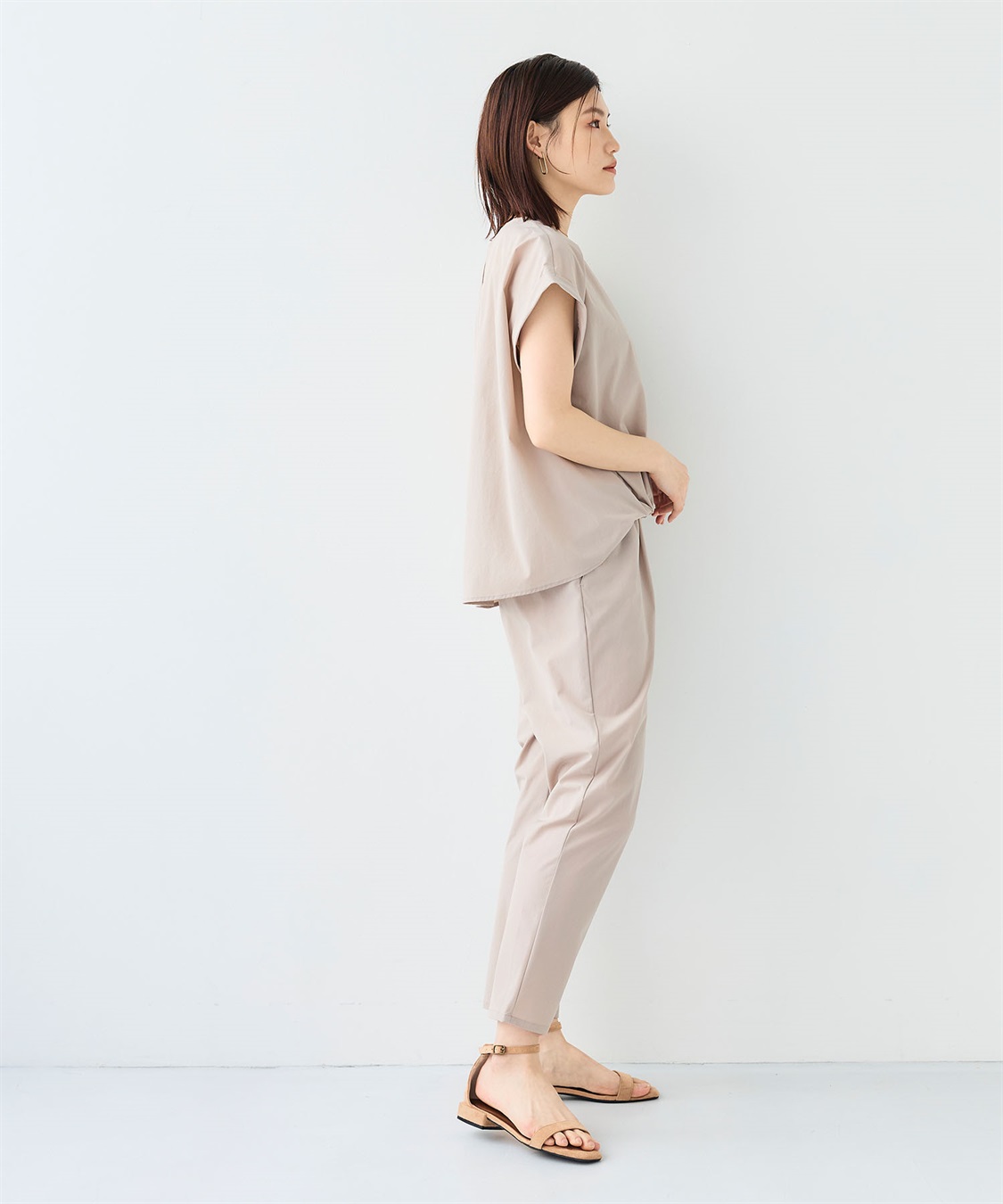 CROSS FUNCTION 《撥水/UV》ハジクションタックギャザーブラウス_sub_8