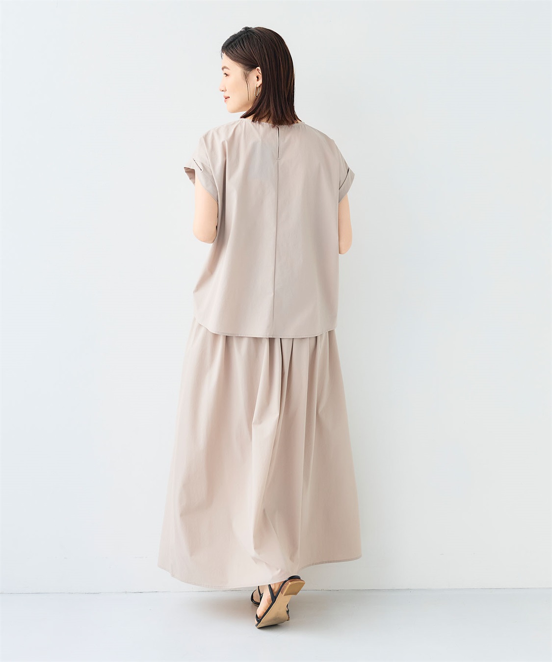 CROSS FUNCTION 《撥水/UV》ハジクションタックギャザーブラウス_sub_9