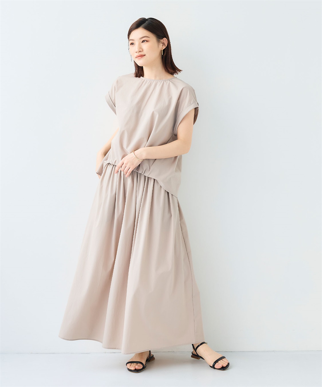 CROSS FUNCTION 《撥水/UV》ハジクションタックギャザーブラウス_sub_10