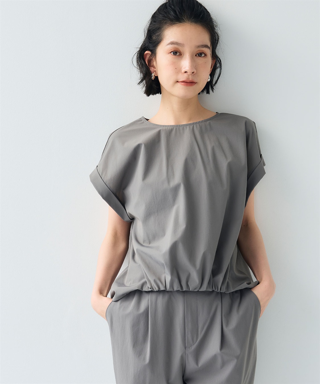 CROSS FUNCTION 《撥水/UV》ハジクションタックギャザーブラウス_sub_16