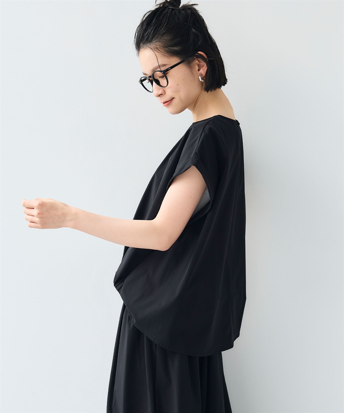 CROSS FUNCTION 《撥水/UV》ハジクションタックギャザーブラウス_sub_20