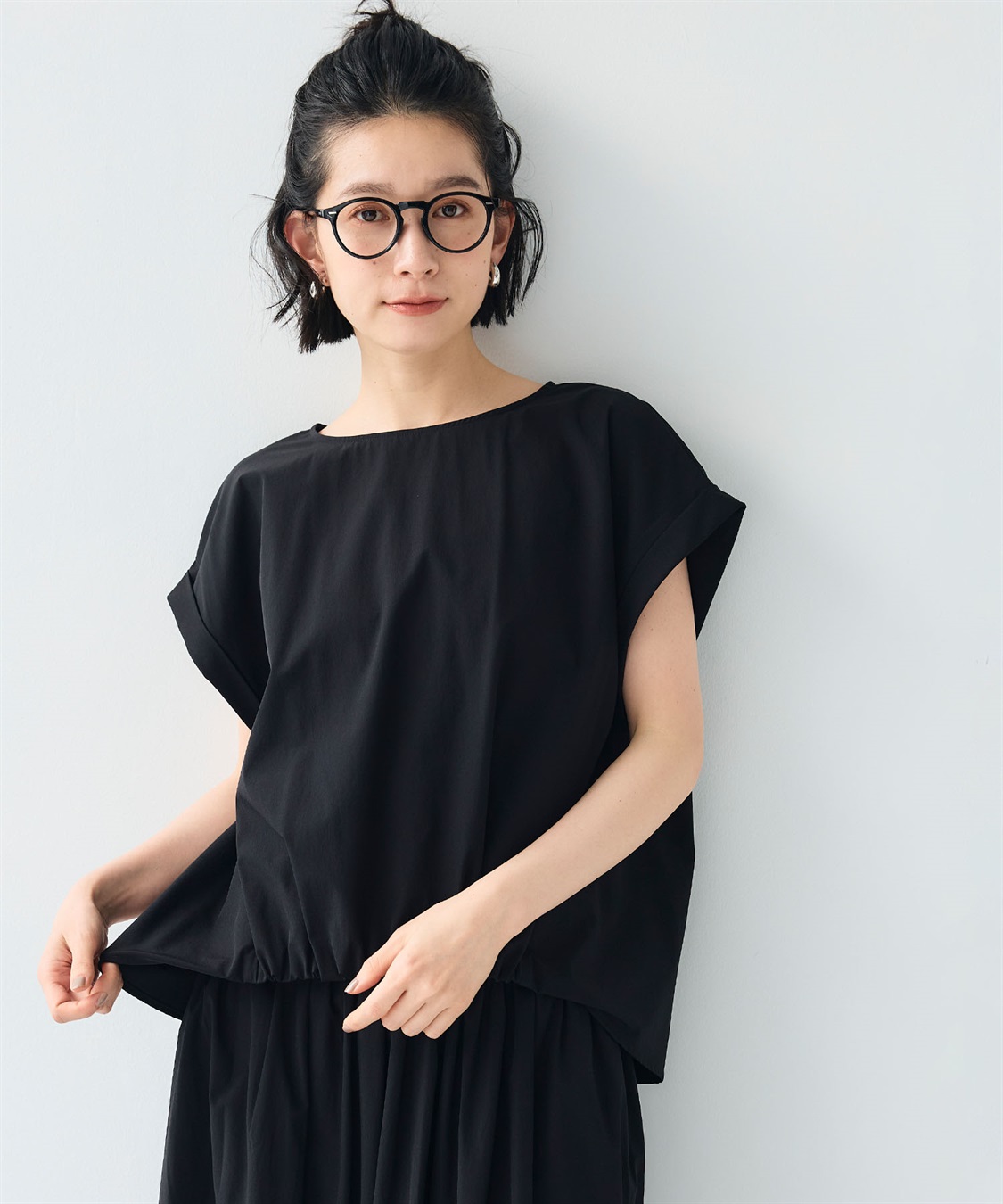 CROSS FUNCTION 《撥水/UV》ハジクションタックギャザーブラウス_sub_21