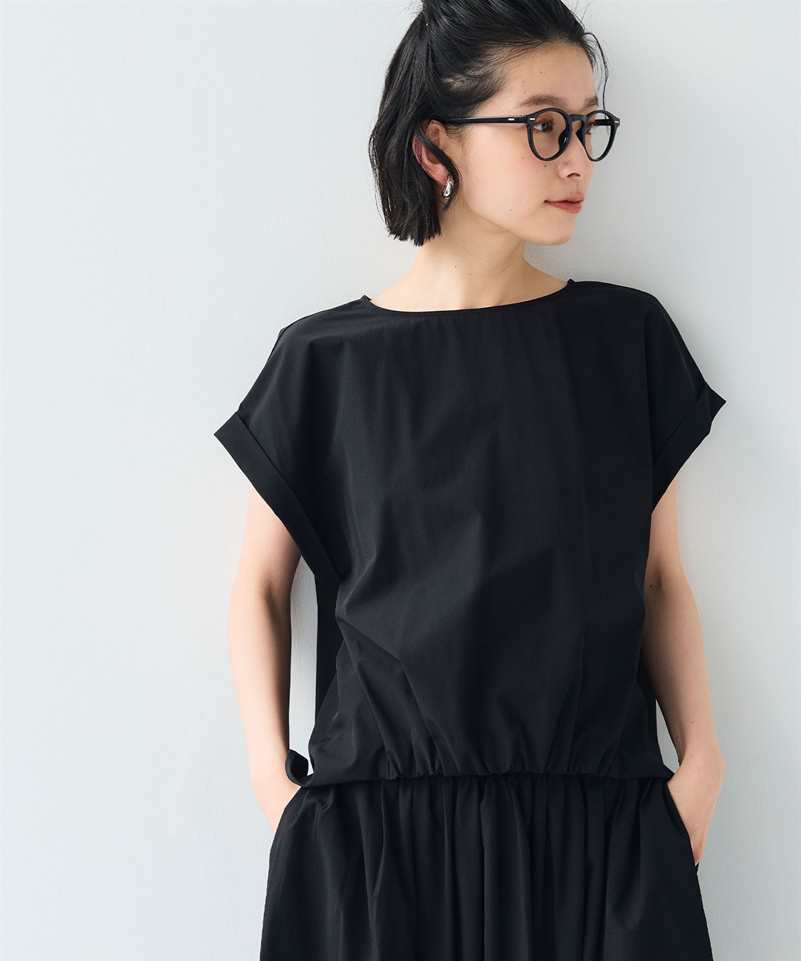 CROSS FUNCTION 《撥水/UV》ハジクションタックギャザーブラウス_sub_22