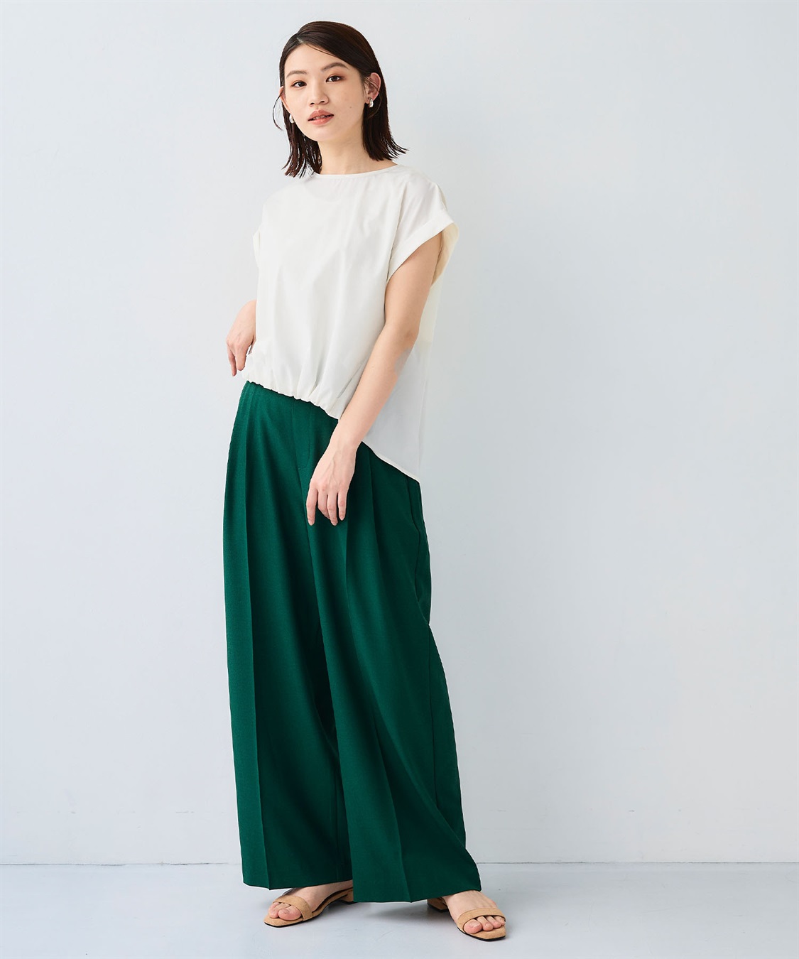 CROSS FUNCTION 《撥水/UV》ハジクションタックギャザーブラウス_sub_26