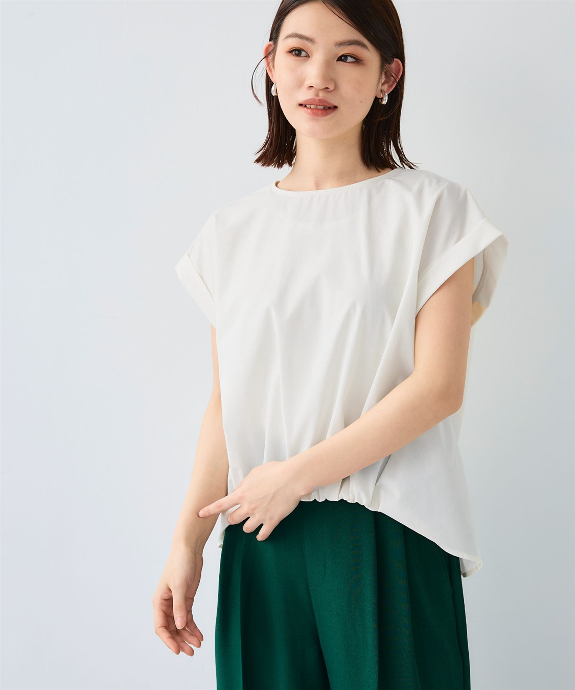 CROSS FUNCTION 《撥水/UV》ハジクションタックギャザーブラウス_sub_27