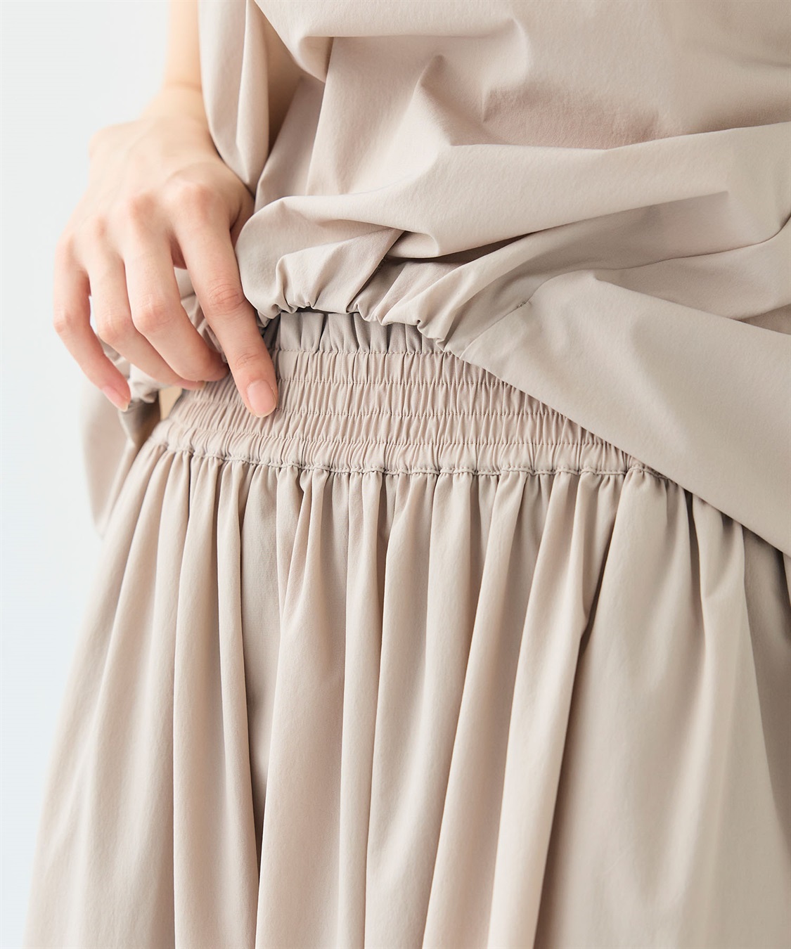 CROSS FUNCTION 《撥水/UV》ハジクションタックギャザーロングスカート_sub_7