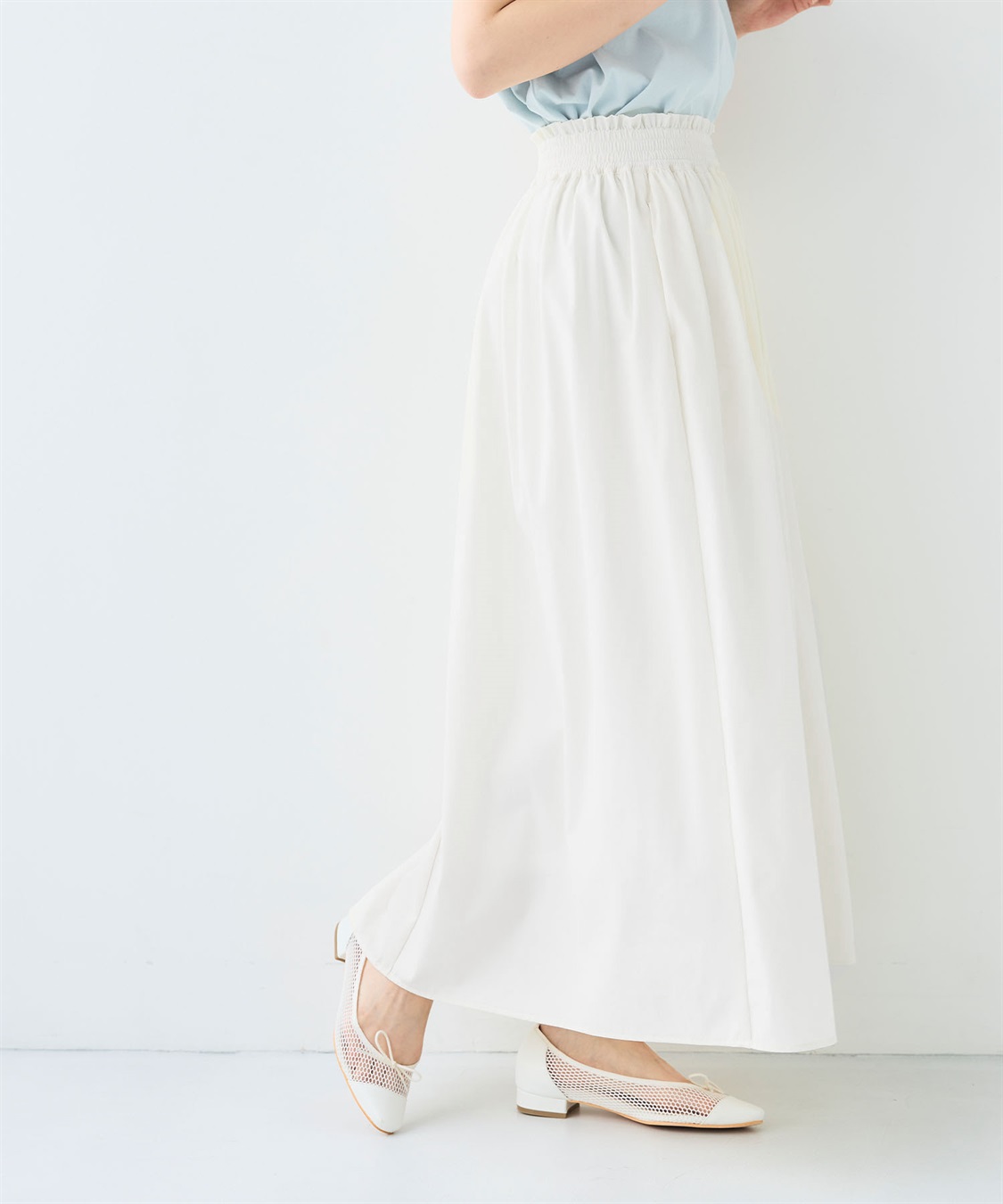 CROSS FUNCTION 《撥水/UV》ハジクションタックギャザーロングスカート_sub_13