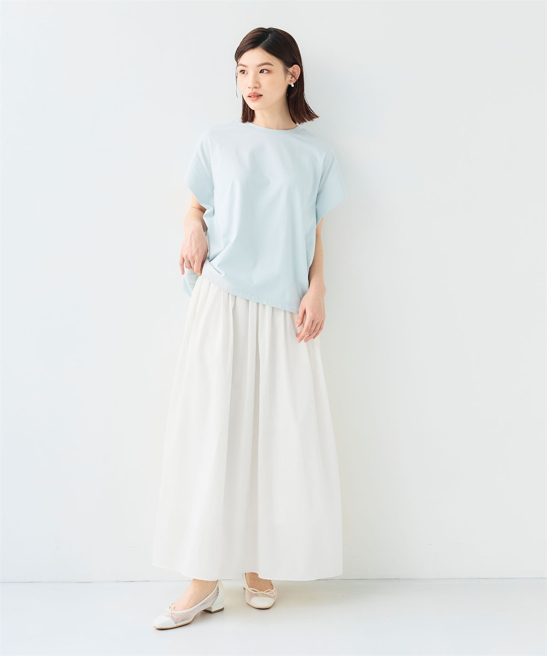 CROSS FUNCTION 《撥水/UV》ハジクションタックギャザーロングスカート_sub_15