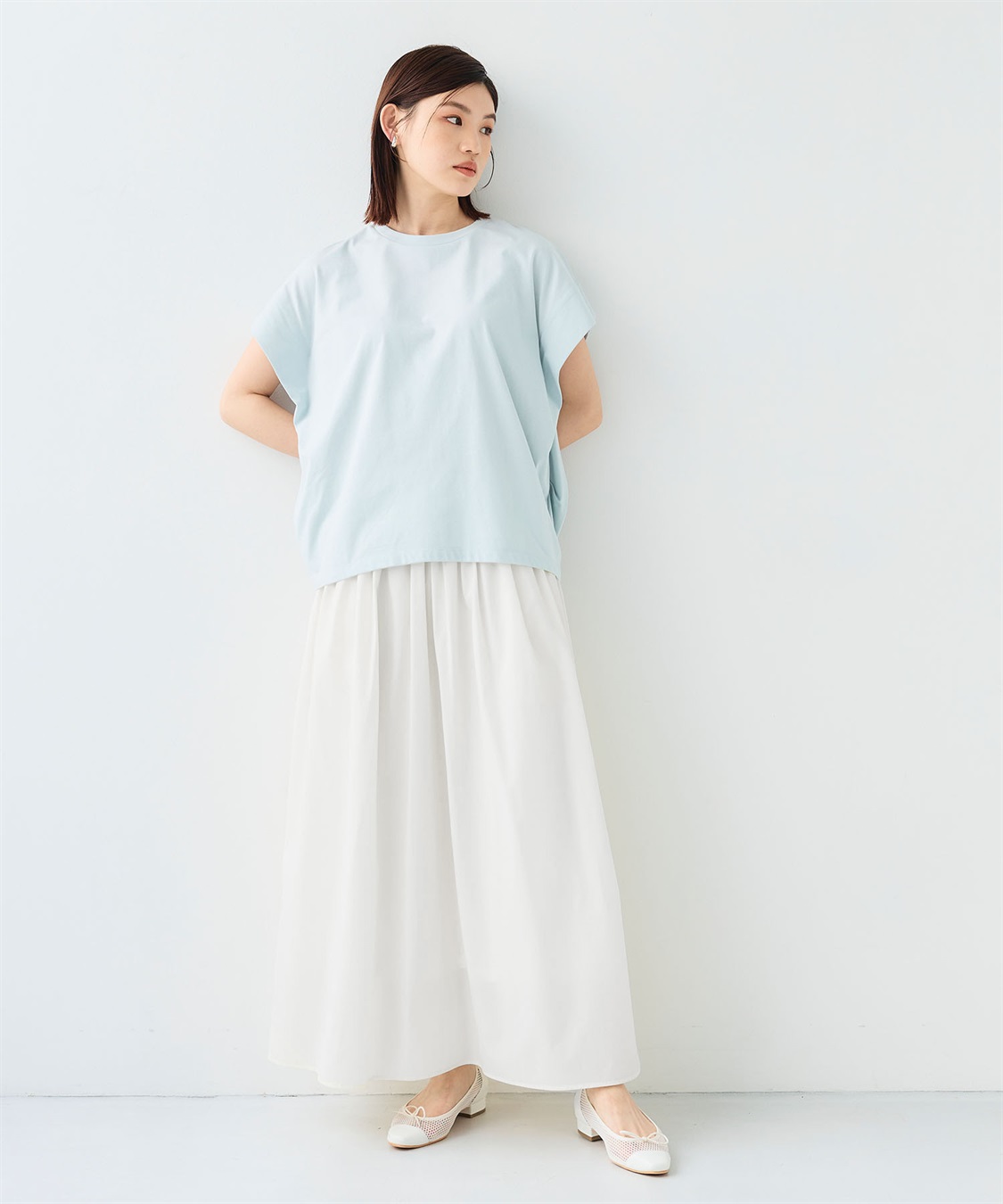 CROSS FUNCTION 《撥水/UV》ハジクションタックギャザーロングスカート_sub_16