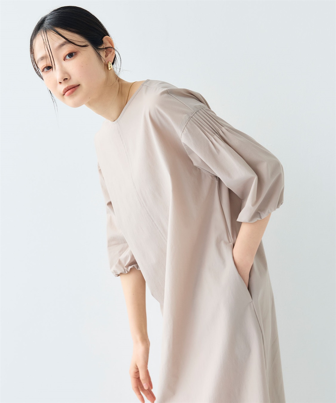 CROSS FUNCTION 《撥水/UV》ハジクション バルーンスリーブワンピース_sub_3