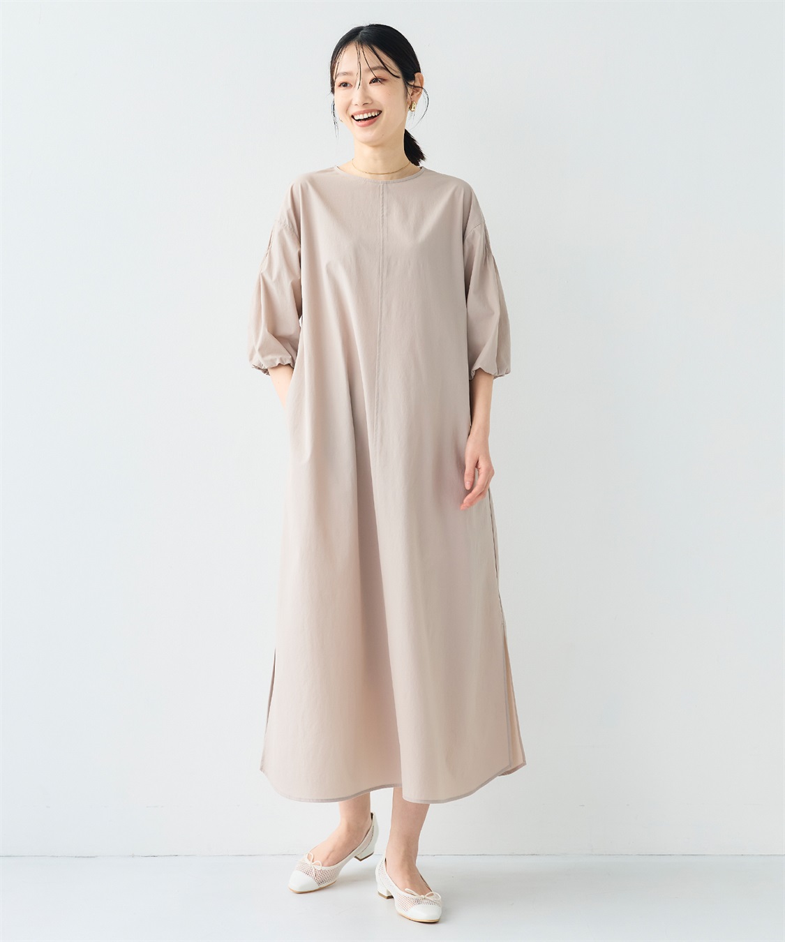 CROSS FUNCTION 《撥水/UV》ハジクション バルーンスリーブワンピース_sub_8