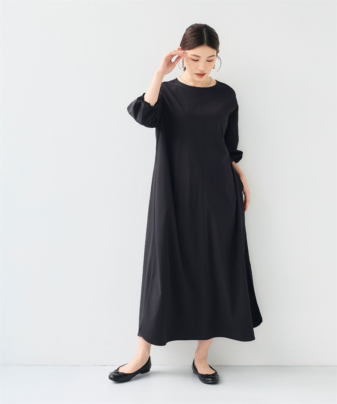 CROSS FUNCTION 《撥水/UV》ハジクション バルーンスリーブワンピース_sub_15